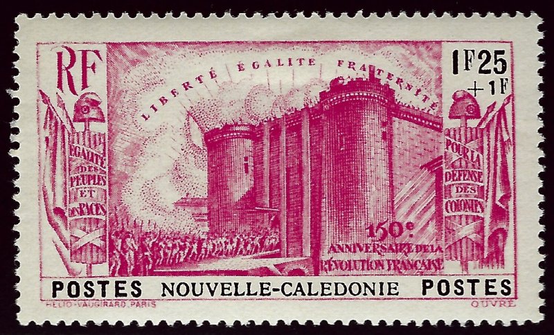 New Caledonia B8 Mint OG VF SCV$13...French Colonies are Hot!