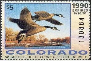 CO1 1990 Colorado 1st State Duck Stamp-(Steiner) OGNH-OFFER?