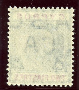 Cyprus 1904 KEVII 2pi blue & purple superb MNH. SG 65. Sc 53