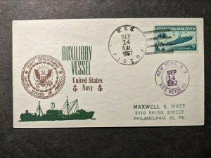 USS PICTOR AF-54 Naval Cover 1957 Cachet STORES SHIP