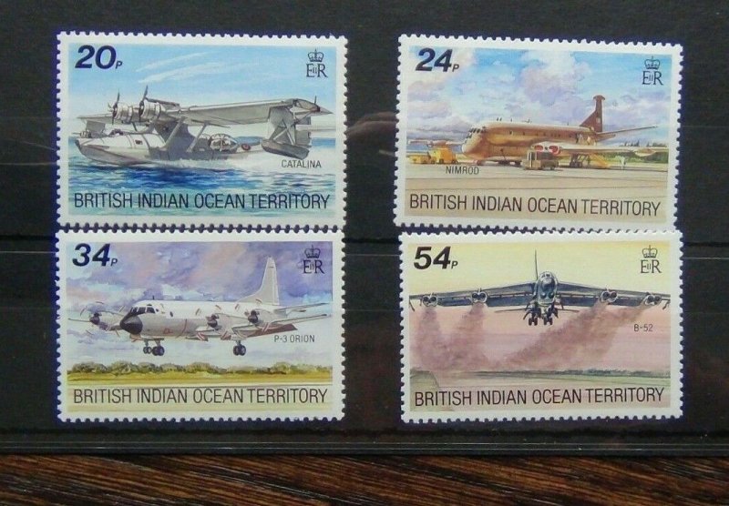 BIOT 1992 Visiting Aircraft set MNH