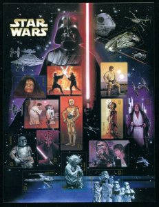 4143 Star Wars Stamp Sheet of 15 41¢ Stamps