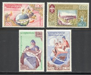 Laos Scott 48-51 Unused LHOG - 1958 UNESCO Headquarters Opening - SCV $2.80