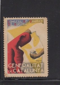 Spanish Advertising Stamp - War Health Council, Government of Catalonia - MH