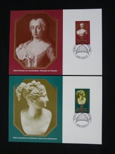 royalty women x2 maximum card Liechtenstein 1980 (50% discount possible)