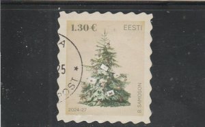 Estonia  Scott#  1043d  Used  (2024 Christmas Tree)
