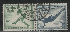 Germany Scott # B84, B83, used, se-tenant, Mi # W105