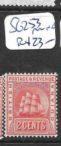 BRITISH GUIANA (PP1801B) SHIP 2C  SG 253  MNH