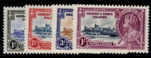 GILBERT AND ELLICE ISLANDS GV SG36-39, 1935 SILVER JUBILEE set, M MINT. Cat £35.