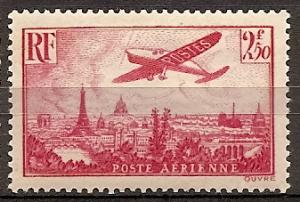 FRANCE C11 MINT OG 1936 2.50fr PLANE OVER PARIS