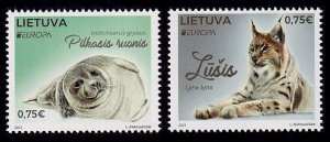 Lithuania Sc# 1183-4 MNH Europa 2021 / Endangered Animals