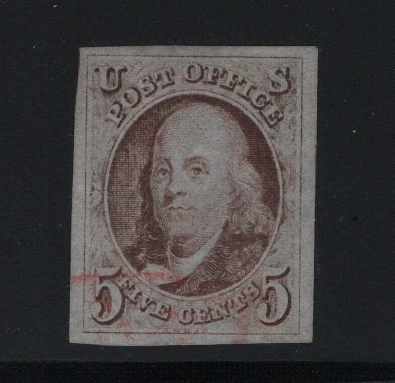 1 XF used PSE cert 85 light red cancel with nice color ! see pic !