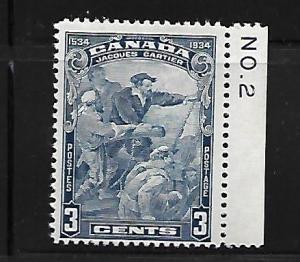 CANADA, 208, MNH, PLATE BLOCK #5, CATIER'S ARRIVAL AT QUEBEC