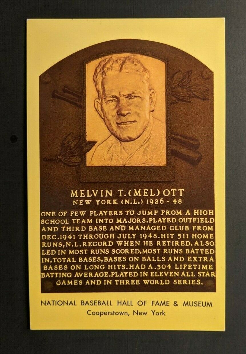 Ott, Mel  Baseball Hall of Fame