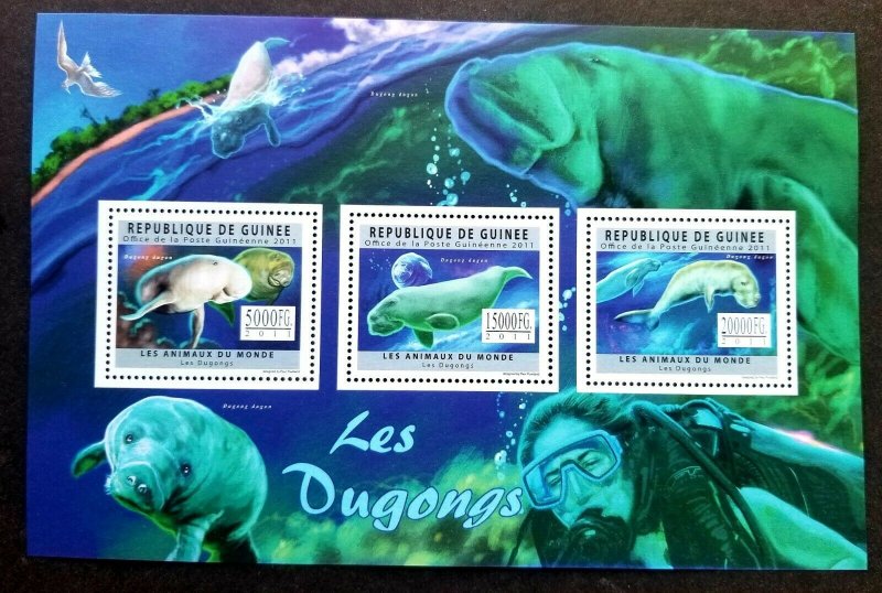 *FREE SHIP Guinea Dugongs 2011 Marine Life Scuba Underwater Mammals (ms) MNH