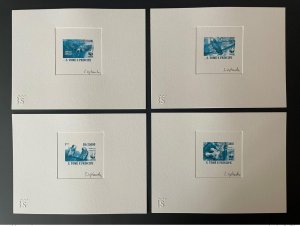 2009 Sao Tome Artist's Proof Mi. 2908 - 2911 WWF Panda Wildlife Bird Parrot BLUE-