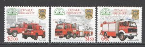 Wb344 Tuvalu Fire Trucks Fire Safety Special Transport Mnh