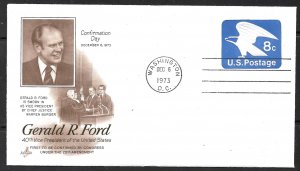 USA 1973 Confirmation of Gerald R. Ford as Vice President Event Cover Sc U557