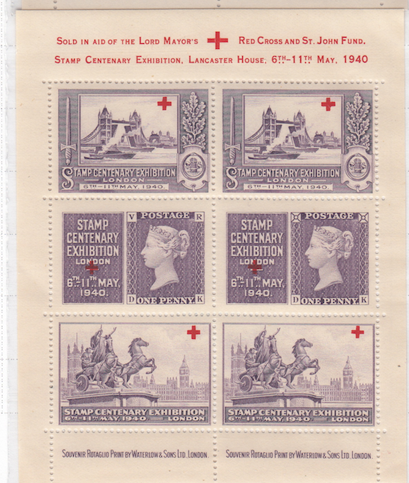 Great Britain Stamp Centenary Exhibition, May 1940, Please see the description