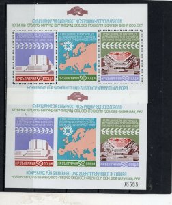BULGARIA 1987 YEAR SET OF 2 S/S PERF. & IMPERF. MNH