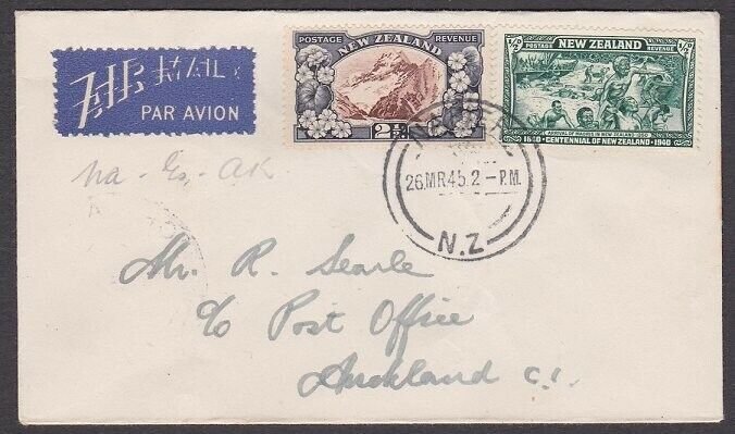 NEW ZEALAND 1945 first flight cover Napier to Auckland......................W847