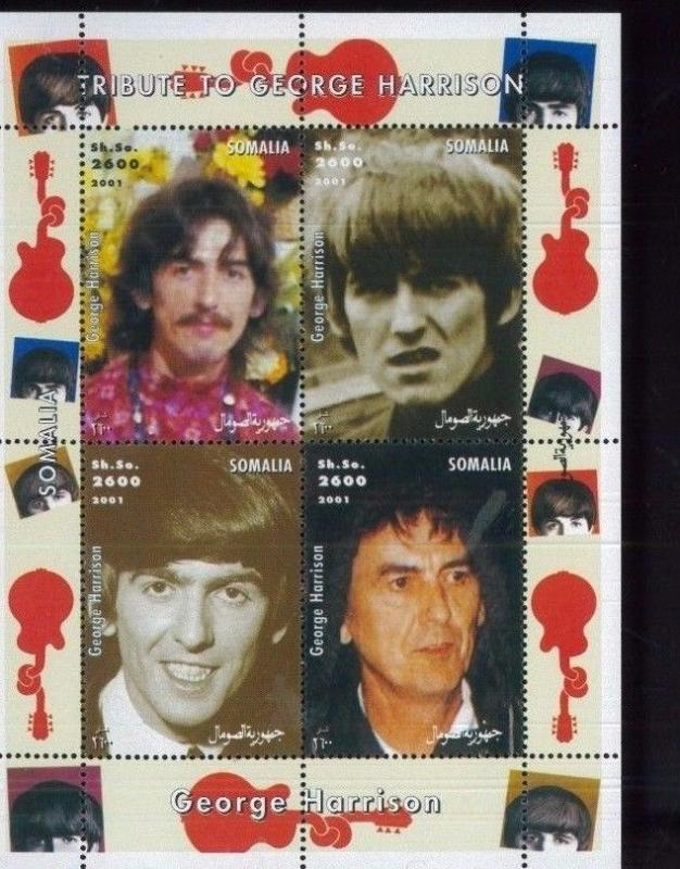 GEORGE HARRISON Souvenir Sheet MNH (Unlisted) - Somalia E29