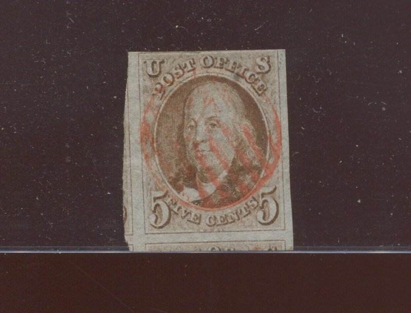 1 Franklin Imperf Used Stamp (Bx 3994)