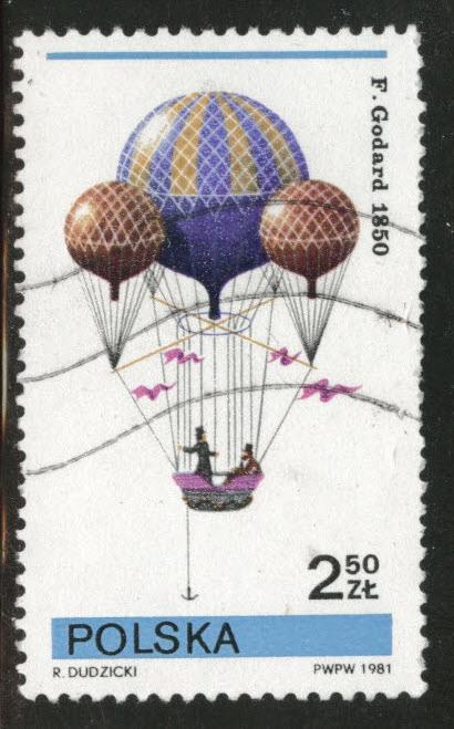 Poland Scott 2435 Used CTO favor canceled Balloon stamp 1981