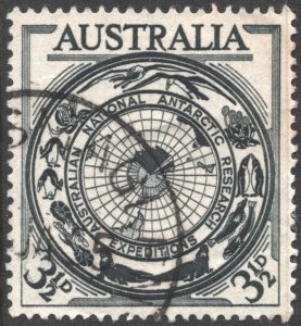 Australia SC#276 3½d Australian Antarctic Research (1954) Used