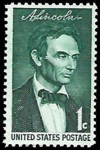 PCBstamps   US #1113 1c Beardless Lincoln, MNH, (12)