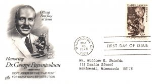 US 1754 Dr Papanicolaou Artcraft Typed FDC