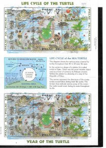 Palau 383 Life Cycle of Turtle Unused Hinged c.v $9.50 30% c.v.