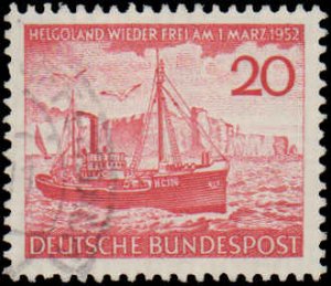 Germany #690, Complete Set, 1952, Ships, Used