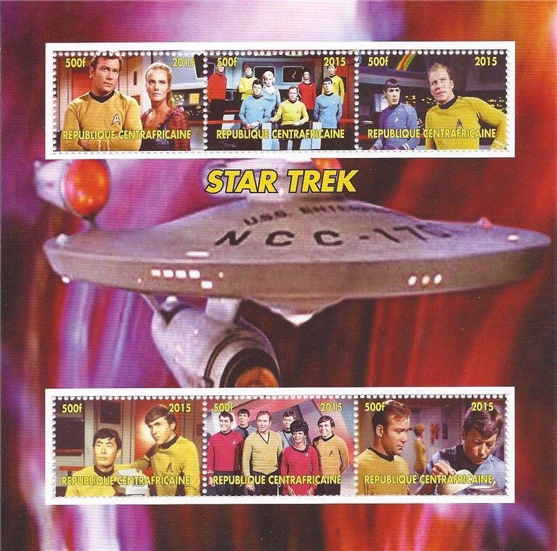 Central Africa - 2015 Star Trek Kirk Spock McCoy Sulu Uhura - 3H-1001