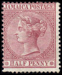 Jamaica Scott 13 (1872) Mint H F, CV $17.50