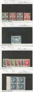 Greenland, Postage Stamp, #1-2, 4-5, 8, 28-34, 33 Block Used, 1937-50, JFZ