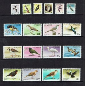 St Kitts : 1982 Birds definitive set, 1982 imprint date,  MNH set.