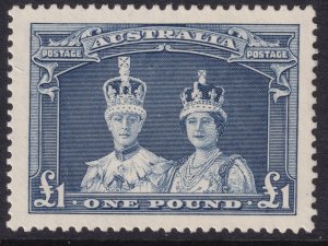 Sc# 179 Australia 1938 KGVI & Queen Elizabeth £1 MNH issue CV $115.00 Stk #3