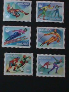 ​POLAND-SC#2137-42 12TH WINTER OLYMPIC GAMES-INNSBRUCK-MNH VF COMPLETE SET