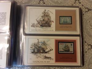 Worldwide Collection of 39 Cachet Cards,Ships,Sailing ships Fine inSpecial Album