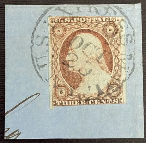 US Stamps-SC# 10A - Used  on Paper with Express Cancel - CV $170.00