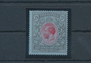 1921 East Africa and Uganda - Stanley Gibbons #72 - 2 Rupee red and black blue -