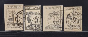 Diego Suarez Scott # 6 - 9 set VF used with nice colors scv $ 605 see pic !