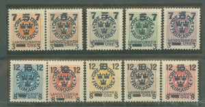 Sweden #B22-B31  Single (Complete Set)