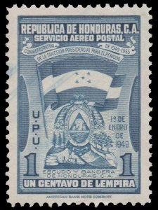 HONDURAS AIRMAIL STAMP 1949. SCOTT: C170. USED. # 3