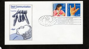 2784a Sign Language, FDC pair Artmaster