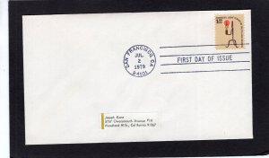1610 Rush Lamp, FDC no cachet addressed