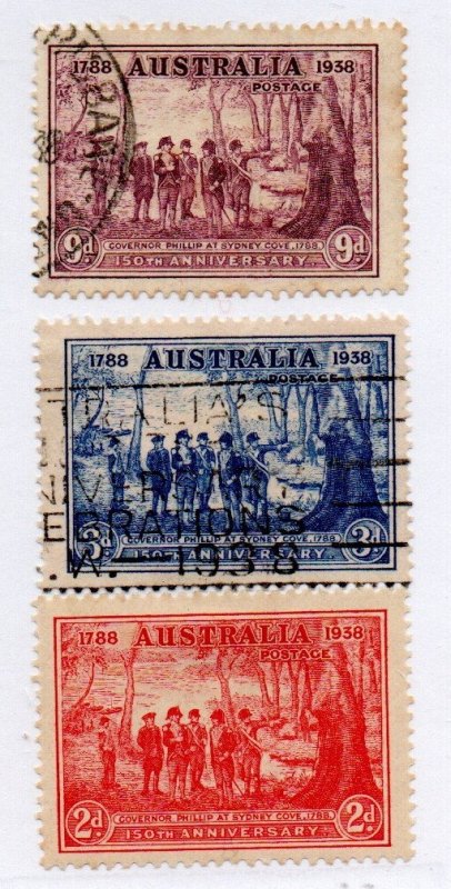 Australia 163 Mint Hinged, 164-5 Used Set