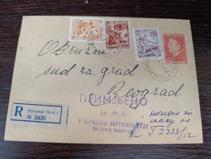 Yugoslavia 1953 Croatia, uprated 3 din. Tito stationery, S. Brod to Belgrade