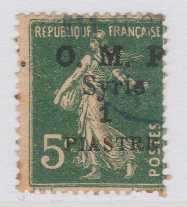 1920 France French Colony Western Asia OMF 1ft on 5c Used Stamp A22P28F9545-